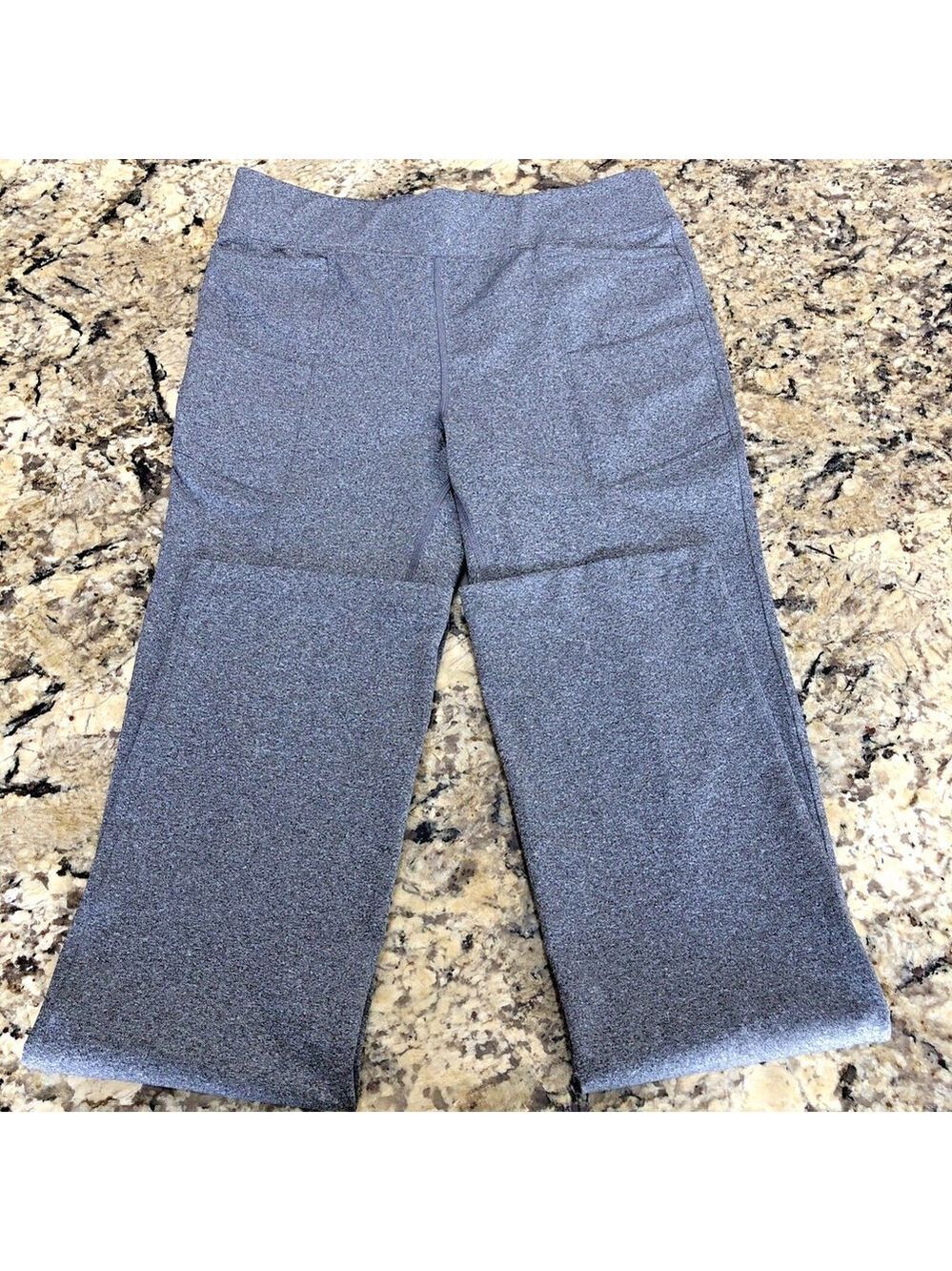 Size M Athletic Works Womens Gym Work Out Yogo Pants Dri More Slim Grey Stretchy